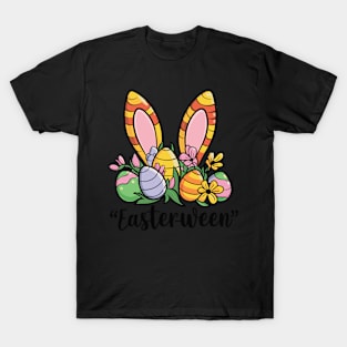 Easterween Bunny Ears and Eggs Festive Holiday Design T-Shirt